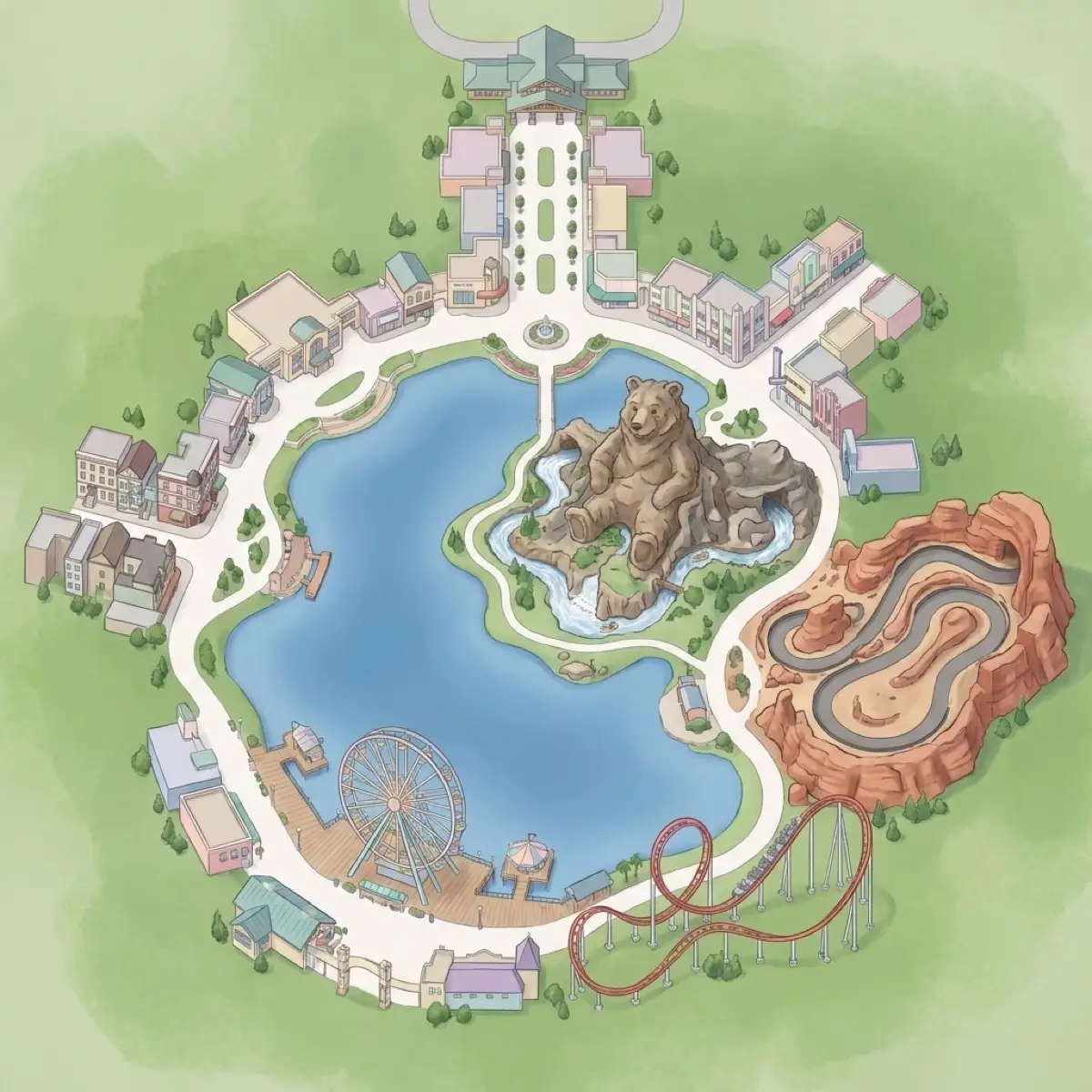 Mapa ilustrado de Disney California Adventure