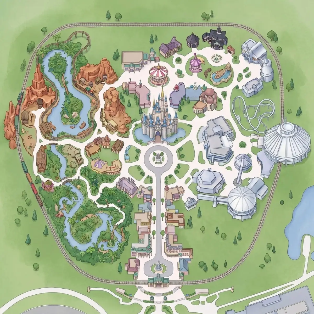 Mapa ilustrado de Magic Kingdom