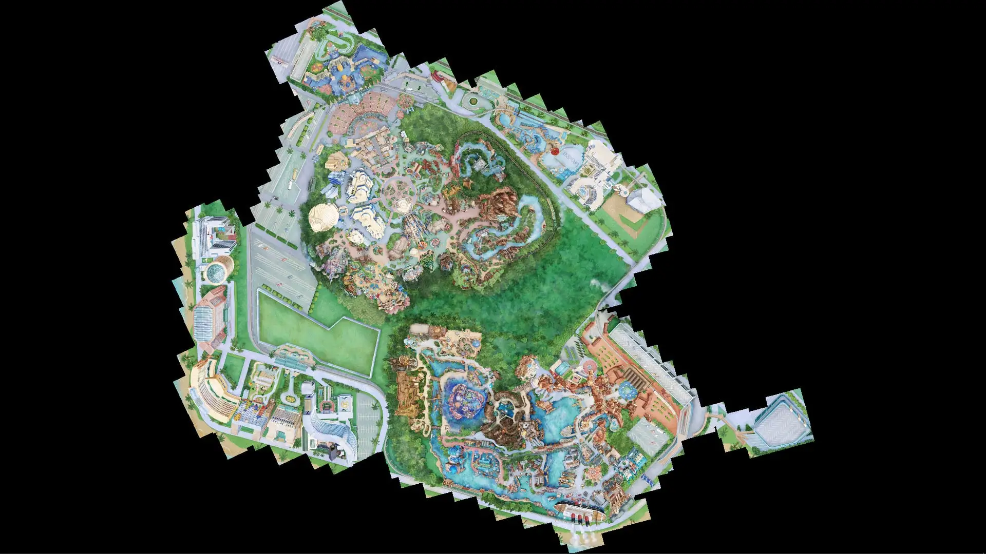 Mapa ilustrado de Tokyo Disneyland