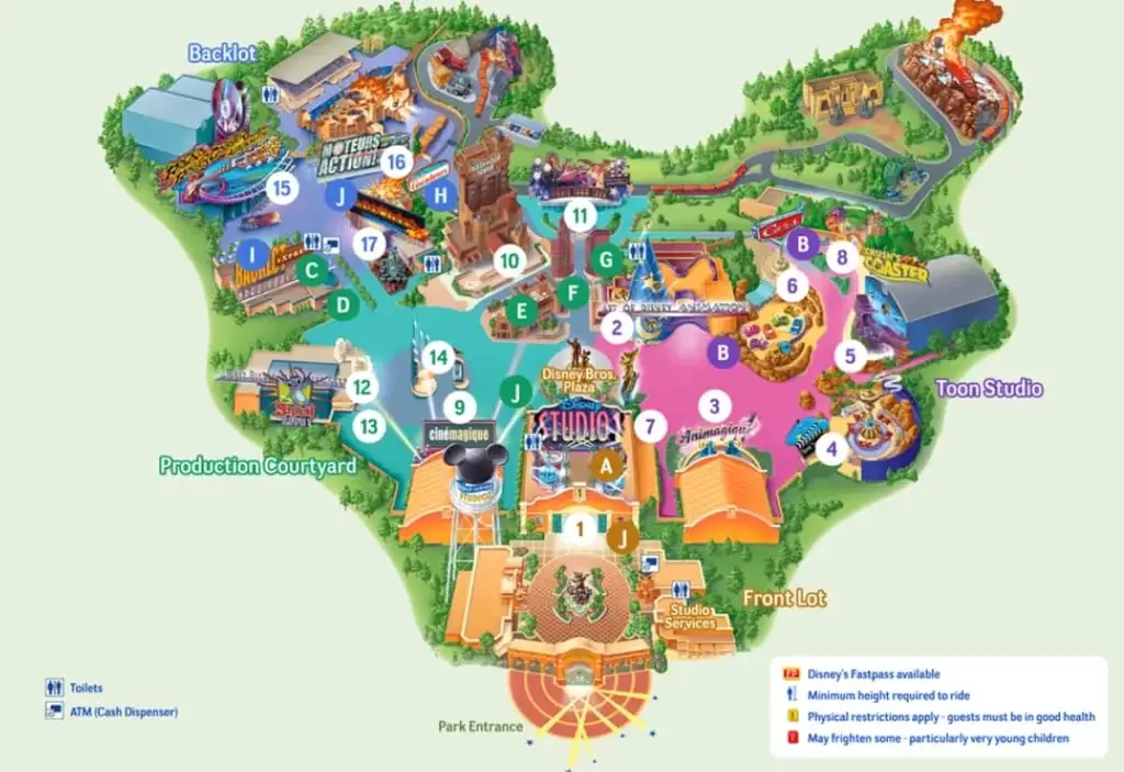 Mapa ilustrado de Disney Adventure World